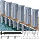 DaisyInner Dock Bumpers Fenders for Edging Docking Inflatable Corner Boat Fenders with Pump and Mounting Hardware for Straight-Edge Side Marine Bumpers for Buoy Pontoon Protector