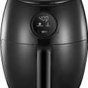 Elite Gourmet EAF2612D Personal 2.1Qt Compact Space Saving Programmable Hot Air Fryer, Oil-Less Healthy Cooker, Timer & Temperature Controls, 1000W, Black