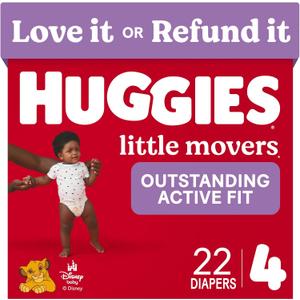 Huggies Little Movers Diapers Size 4, 22 Count