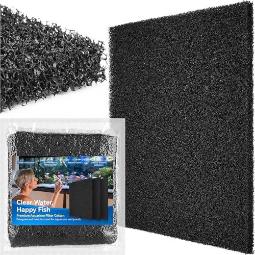 Borlech Aquarium Bio Filter Sponge Pad - Cut-to-Size Aquarium Filter Media for Fish Tank, Pond, Sump - Mechanical & Biological Filtration (18.5"x18.5"x0.8", 20PPI, 1 Pack)