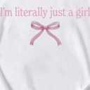 Girl's Bow Graphic Tees Crew Neck Short Sleeve Summer T Shirts Preppy Cute Clothes for Girls