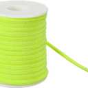 uxcell Nylon Elastic Cord, 1/4 Inch 21.87 Yard Stretchy Spandex Cord, Braided Stretch Straps for Bracelets Hair Ties Sewing DIY Crafts Bright Yellow