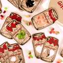 Valentines Day Cards for Kids - 60 Pack Mason Jar Candy Jar Valentines Cards with 6 Unique Designs, Valentine Exchange Cards for School Classroom Party Favors (Candy Not Included)