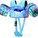 HeySplash Toddler Swim Vest, Toddler Floaties Fit 13-30 Lbs, Puddle Kids Jumper with Adjustable Strap, Pool Float Jacket Arm Floaties Baby Floatie Water Wing, Pool Sea Swimming Aid (W-6-15kg Blue Whale)