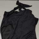 Crop Top Swim Bathing Suit - Women Bikini Swimsuit Top High Neck Bra Tie Knot Top Only, Small