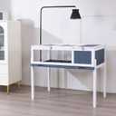 BIRASIL Wood Tortoise House, Indoor Turtle Habitat Reptile Cage, Tortoises Enclosure for Small Animals Lizards Hamster