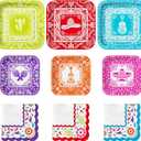 Fiesta Party Supplies Kit for 48: Complete Mexican Celebration Pack with Dinner & Dessert Paper Plates, Napkins -Cinco de Mayo, Taco Birthday & Mexican Party Decorations