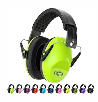 Dr.meter Ear Muffs for Noise Reduction: 27.4SNR Noise Cancelling Headphones for Kids Adults, EM100 Adjustable Hearing Protection Earmuffs for Monster Jam, Autism Sensory, Concerts, Fireworks