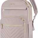 VANKEAN 17.3 Inch Laptop Backpack for Women Work Laptop Bag Fashion with USB Port, Waterproof Backpacks Stylish Travel Bags Casual Daypacks for College, Business, Light Dusty Pink