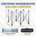 SOONTOOLS Centipede Workstand Portable Folding Workbench 2425 LB Capacity