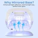 NAILGIRLS Cordless Rechargeable UV Nail Lamp, 60W Professional UV Light for Gel Nails with Metal Base, Portable Wireless LED Nail Dryer Fast Charger Curing Lamp 3 Timers for Salon or Home