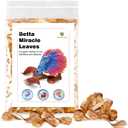 SunGrow 50 pcs Catappa Indian Almond Leaves for Betta Fish Tank Aquarium, 2 Water Conditioner Leaves, Leaf Also Suitable for Shrimp, Goldfish, Guppy and Frogs