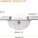 uxcell 25mm Sliding Door Nylon Pulley Furniture Roller Wheels 61mm Hole Distance for Screen Door Wardrobe Cupboard Closet, 8Pcs, White Silver Tone