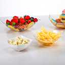 Tanlade 50 Pcs Square Plastic Serving Bowls Disposable Snack Salad Bowl Small Party Candy Bar Containers Taco Bar Serving Dishes for Buffet Chips Fruit (Clear,32 oz)