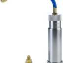 A/C Oil and Dye Injector Refrigerant Tools 1/4" SAE Connector 2 OZ Hand Turn Screw with Snap Quick Coupler for R134A R410A R22 R12 System