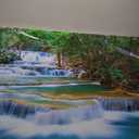 DZL Art S75275 Canvas Prints Wall Art Forest Waterfall Landscape Forest Scenery Painting Nature Wilderness Photography for Living Room Bedroom Bathroom Home Office Decor (60L" x 30W")