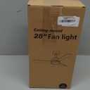 28"Ceiling Fans with Lights, Flush Mount Ceiling Fans with Light and Remote,Easy-to-install,Reversible,3000K-6500K,Dimmable,6 Wind Speed,Small ceiling fan light for Bedroom,Kitchen,Garage.White.