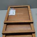 3-Pack Vinyl Record Frame Display for 12x12 Inch, Front Opening Vinyl Record Storage Display, Record Holder for The Wall, LP Cover Display (Brown, 3 Pack)