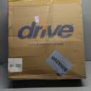 Drive Medical 11148-1 Folding Steel Bedside Commode Chair, Portable Toilet, Supports Individuals Weighing Up To 350 Lbs, with 7.5 Qt. Bucket and 13.5 Inch Seat, Grey (Grey)