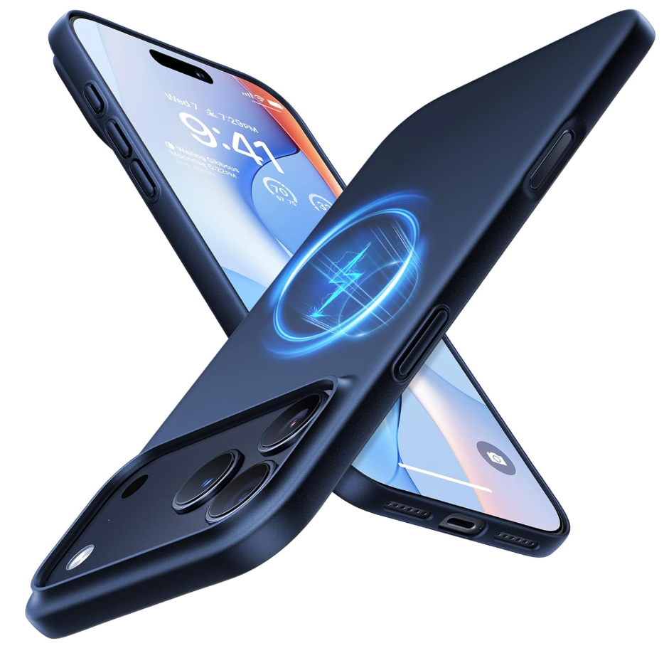 TORRAS Magnetic SlimFit for iPhone 17 PRO MAX Case, UltraThin 17 ProMax Phone Case Compatible with MagSafe, Light AntiScratch Matte Hard PC Bayer 6.9 inch OriginFit, Deep Blue