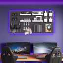 Pegboard Combination Kit, 8 Peg Boards and 30 Accessories Modular Hanging Black Pegboard for Wall, Office Organizer, Keys Holder, Nursery Storage, 44"x22"