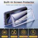 VEGO for Samsung Galaxy Z Fold 5 Case, with S Pen Holder [Hinge Protection][Built-in Screen Protector & Invisible Kickstand] Full Body Shockproof Anti-Slip Rugged Phone Cover for Z Fold 5 -Purple