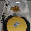 Tubicen Gold Floor Lamp with Dual-Globe Glass Shade Memory Function Art Decor 4-Stage Touch Control Dimmable Modern LED Corner Standing Floor Lamp for Bedroom Office Living Room Bedside