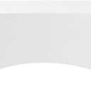Fokitut 6 Pack Spandex Table Cover for 6FT Table Universal Fitted Stretch Tablecloth for Party, Banquet, Wedding and Events-White