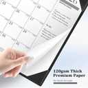 Ospelelf Desk Calendar 2026-2027 Wall Monthly Planner 12"x17" Leather Pad with Protective Cover 18 Months January 2026 - June 2027 Black