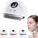 Lymphatic Contour Face Brush - Electric Face Massager with 9-Level Vibration & Microcurrent for Lymphatic Drainage, Puffiness Reduction, Double Chin and Jawline Sculpting (White)