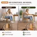 Chair Leg Floor Protectors Round Chair Leg Protectors for Hardwood Floors Silicone Caps Felt Furniture Pads Covers Anti-Scratch Reduce Noise 16 Pack Clear Round X-Large Fit 1-5/8" to 2" (40-50mm)