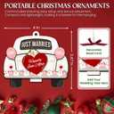 AVERXO Valentines Day Gifts for Couples - Mr & Mrs Three Layer Wooden Valentines Ornaments 2025 for Decorations - Weeding Gifts, Just Married Gift for Women Men Her Him Wife Husband