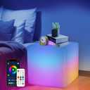 LOFTEK Color Changing Night Light 16-inch, Smart LED Lamp with Bluetooth APP and Remote Control, 220 Scene Modes, RGB Ball Mood Lighting for Living Room (Corded Electric)