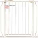 BalanceFrom Easy Walk-Thru Safety Gate for Doorways and Stairways with Auto-Close/Hold-Open Features, Fits 29.1-43.3 Inch Openings, Multiple Heights and Colors (White)