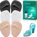 COMFWALK Metatarsal Pads 3 Pairs - Ball of Foot Cushion - Soft Cushion Design - Shock Absorbing - Anti-Slip Strong Adhesive - High Heel Pain Relief - (Multicolor)