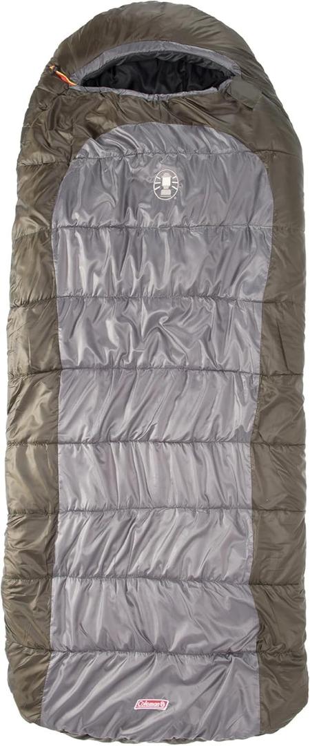 Coleman Big Basin 15°F Big & Tall Sleeping Bag, Cold Weather Sleeping Bag with Snag-Free Zipper & Better Heat Retention, Machine Washable