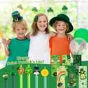 24 Pcs St. Patrick's Day Easter Ballpoint Pens with Blessing Cards Bunny Carrot Retractable Black Ink Pens Saint Patrick's Day Easter Cards for Office Party Favors
