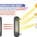 HTZSAFE Solar Wireless Driveway Alarm System-1/2 Mile Long Transmission Range-300 Feet Wide Sensor Range-No Wiring No Need Replace Battery-Outdoor Weatherproof Security Perimeter Alert System KIT