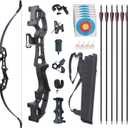 Archery Recurve Bow and Arrows Set for Adults Metal Riser 51" Longbow Kit Right Hand Straight Bow for Beginner Outdoor Hunting Shooting Practice