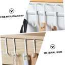 Veemoon Over Door Ironing Board Hanger - 2 Pcs White Iron Board Holder for Easy Storage - Space Saving Design for Laundry Room Kitchen and Bathroom Organization