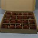 Waipfaru 20Pcs Velvet Ornaments for Christmas Tree, 2.36 Inch Brown Velvet Christmas Ornaments Balls Set, Large Shatterproof Flocked Hanging Ornaments for Xmas Tree Wreath Garland Home Decor