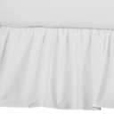 American Baby Company Mini Crib Skirt (24" x 38"), Ultra Soft Microfiber Ruffled Mini Crib Bed Skirt, White, for Boys & Girls