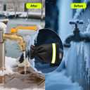 3 x HOZELIN Outdoor Faucet Covers for Winter Freeze Protection 2Pack, 5.9" W x 8.25" H Heavy Duty Waterproof Insulated Spigot Covers for Outside Taps & Hose Bibs, Frost Proof, Easy Install (Black)