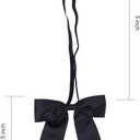 Meseey 50 Pcs 5 Inch Stretch Elastic Loops with Pre-Tied Black Ribbon Bows for Gift Wrapping,Baby Showers, Weddings, Christmas Boxes (5", Black)