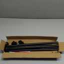 Curtain Rods for Windows 36-78 inch, 5/8 inch Matte Black Curtain Rod with Brackets Adjustable by Splicing for Bedroom Kitchen Study Living Room