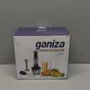 Ganiza Immersion Blender 5 in 1 Hand Blender Max 1000W Heavy Duty Motor, 16 Speed Mode Handheld Blender Stainless Steel Blade With 800ml Mixing Beaker, 600ml Chopper, Whisk and Milk Frother