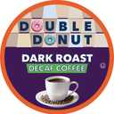 Double Donut Coffee Decaf Dark Roast Coffee Pods, Extra Bold Blend Coffee, Single Serve Coffee For Keurig K Cups Machines, Decaf Dark Roast Coffee in Recyclable Pods, 24 Count (EXP 09/01/26)