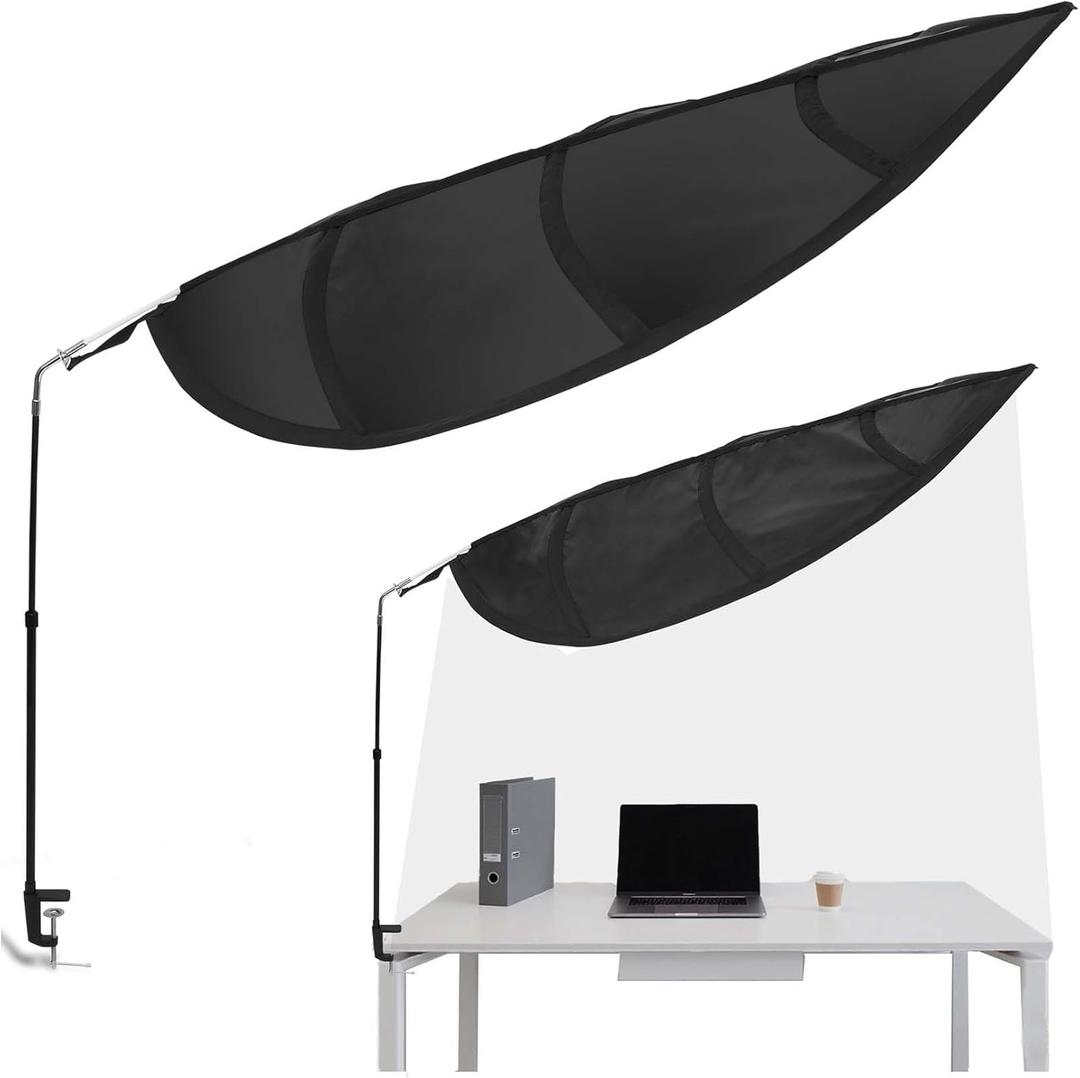 P Polerden Office Cubicle and Desk Shade,Adjustable cubicle shade,Block Overhead Light, Glare, And Airflow,Uv-Resistant Fabric,Working Office Cubicle Accessories for Light Sensititve Workers