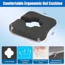 Gel Wheelchair Cushions for BedSores Prevention,Bed Sore Pad Cushion for Butt - Pain Relief for Long Sitting & Relieve Sciatica, Back, Tailbone, Pressure Sore and Ulcer Pain for Pregnant and Elderly