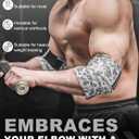 MANUEKLEAR Bench Press Elbow Sleeve Weightlifting for Men and Women, 40" Nylon Elbow Wraps for Weightlifting and Powerlifting (Snowfield Gray)